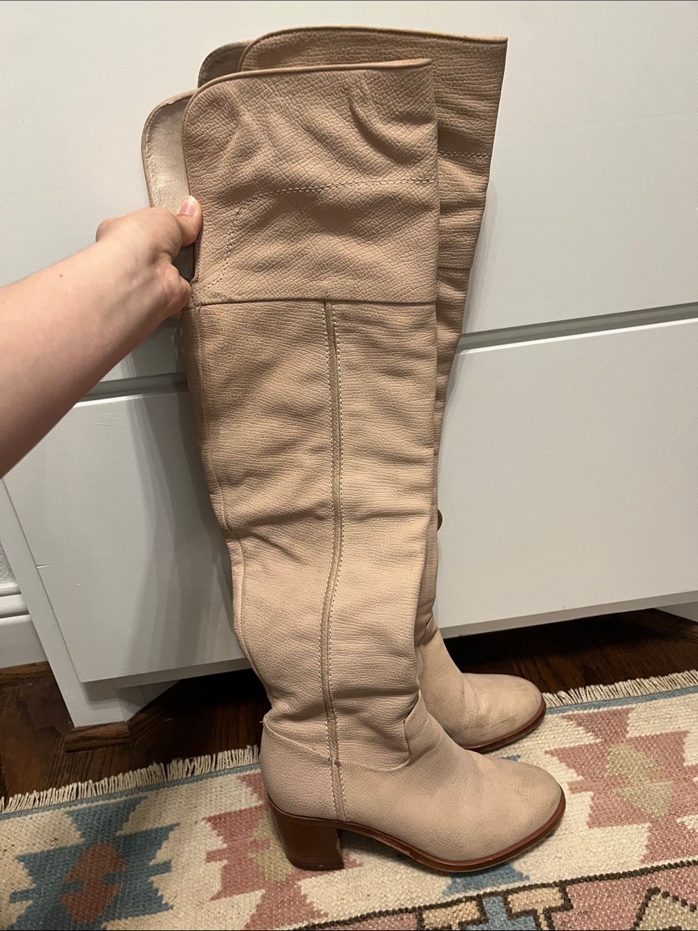 Sam Edelman Joplin Over-the-Knee Boots in Ivory